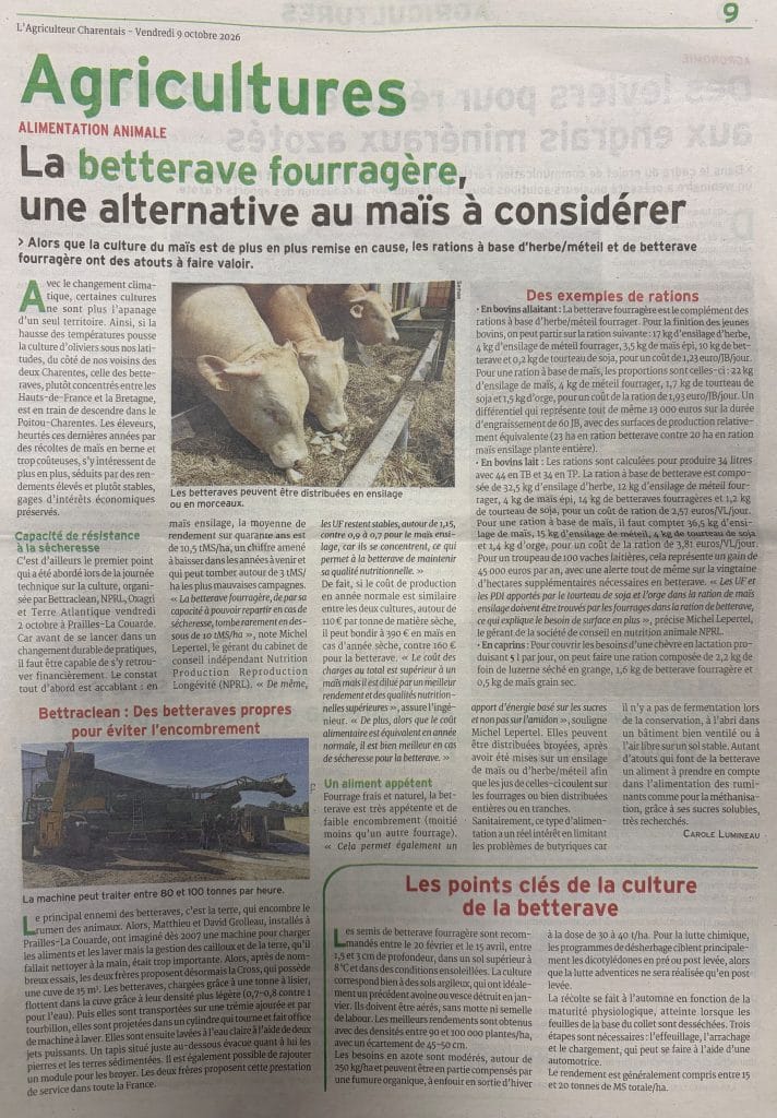 Agri Charentais vendredi 9 octobre 2026 – Journée BettraClean